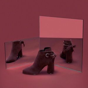 AD & Daughters Tovahni Tie Back Suede Ankle Boots. Size 7